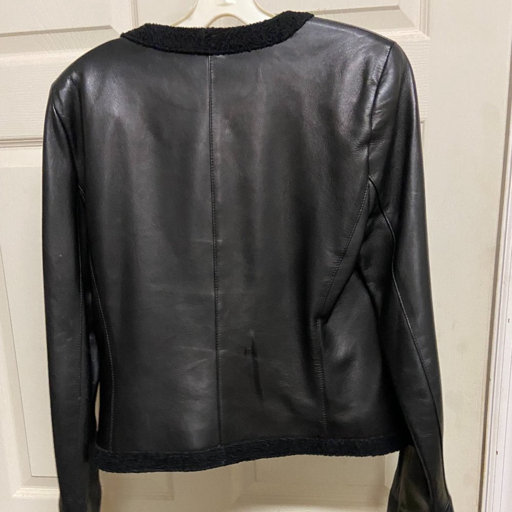Apostrophe Black Leather Jacket - image 2